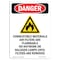 Signmission Safety Sign, OSHA Danger, 5" Height, Combustible Materials, Portrait OS-DS-D-35-V-2309 - alternate 1